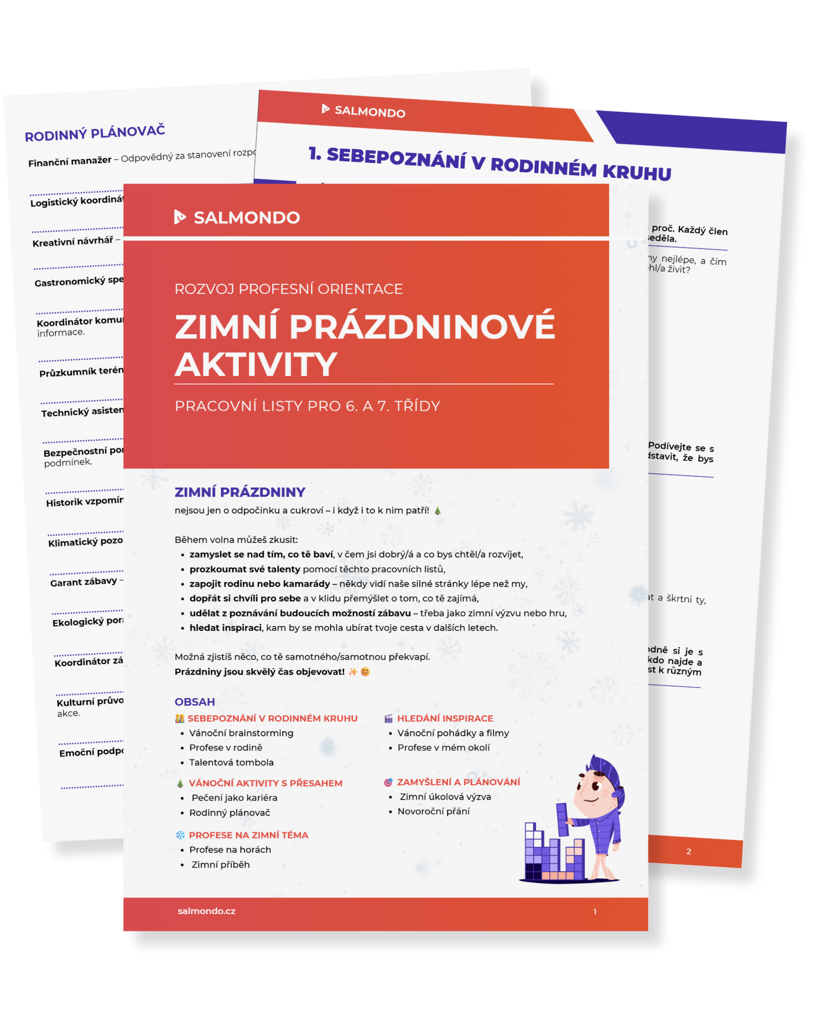 Pracovní listy profesní orientace mockup